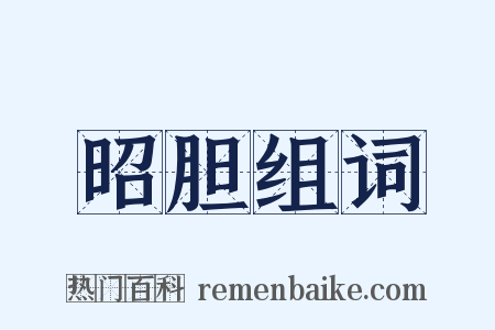 昭胆组词是什么意思的图片